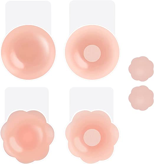Photo 1 of 3 Pairs Nipple Covers Lift Bra for Women,Silicone Sticky Bra Reusable, Invisible Adhesive Bras Reusable
