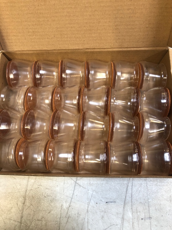 Photo 1 of 24 Pcs Chair Leg Floor Protectors, High Transparency Chair Leg Covers, Protect The Floor to Reduce Noise, Easy to Move(24 Pcs Medium)
