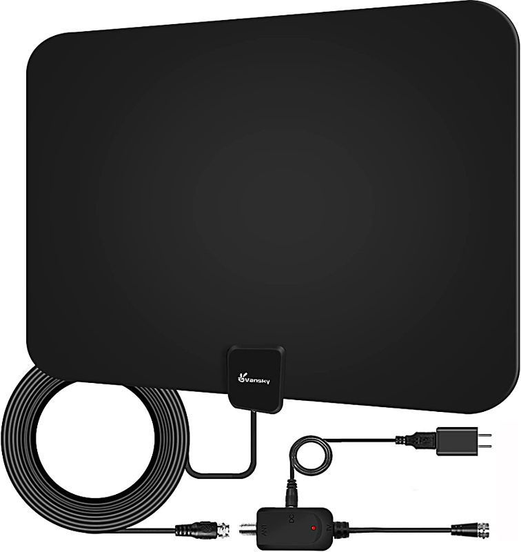 Photo 1 of TV Antenna Indoor, Digital Amplified Indoor HDTV Antenna, 1080p VHF UHF Television Local Channels Detachable Signal Amplifier