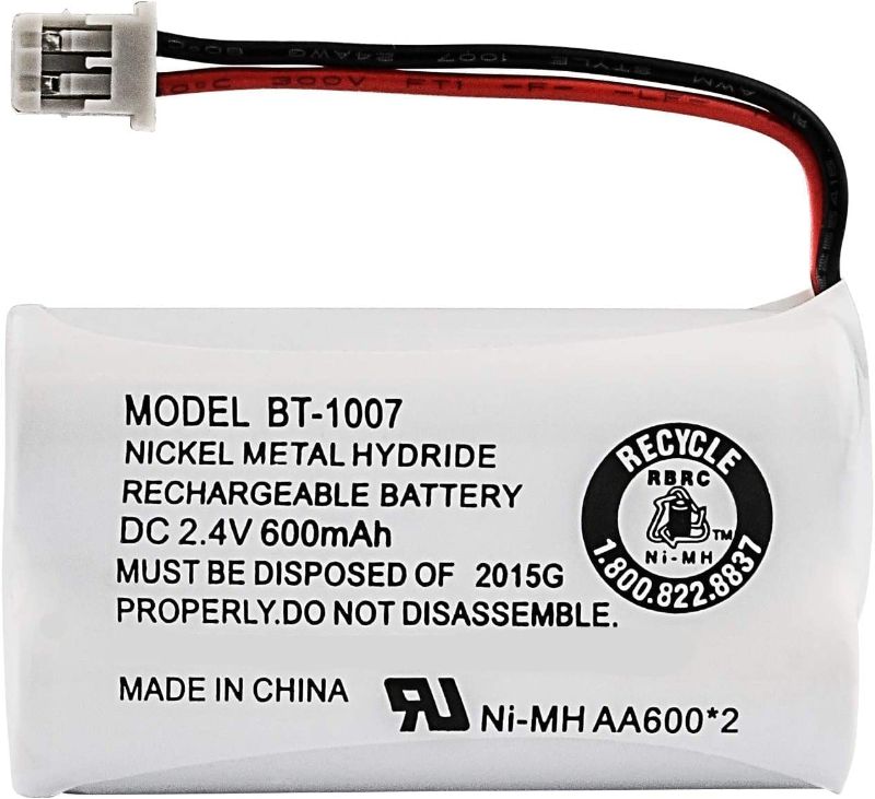 Photo 1 of Genuine BBTY0651101 BT-1007 NiMH 600mAh DC 2.4V Rechargeable Cordless Telephone Battery

