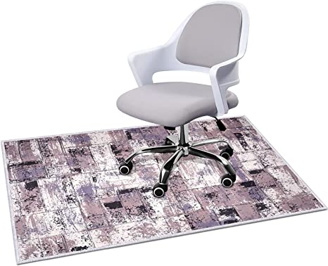 Photo 1 of Office Chair Mat, 48"x43" Crystal Velvet Desk Chair Mat for Home Office Hardwood Floor, Computer Gaming Rolling Chair Mat, Multi-Purpose Low-Pile Floor Protector
