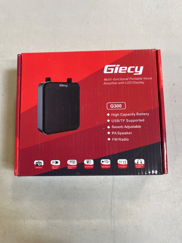 Photo 2 of Giecy Voice Amplifier Portable Bluetooth 30W 2800mAh Rechargeable PA System Speaker for Multiple Locations Such as Classroom, Meetings and Outdoors
