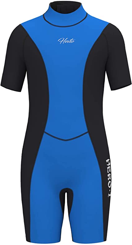 Photo 1 of Hevto Shorty Wetsuit Women 3/2mm Neoprene Short Wet Suit Keep Warm in Cold Water for Surfing Swimming Diving SZ 18