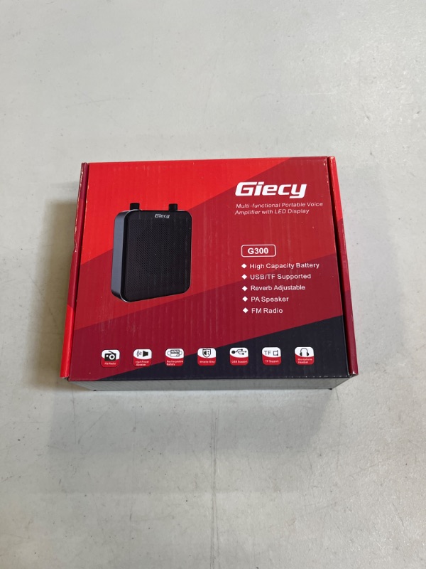 Photo 2 of Giecy Voice Amplifier Portable Bluetooth 30W 2800mAh Rechargeable PA System Speaker for Multiple Locations Such as Classroom, Meetings and Outdoors
