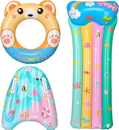 Photo 1 of balnore Pool Floats for Kids – 3Pcs Inflatable Pool Toys | Fun Pool Floats Adult | Kids Pool Float for Swimming Pool Party with Original Designs
