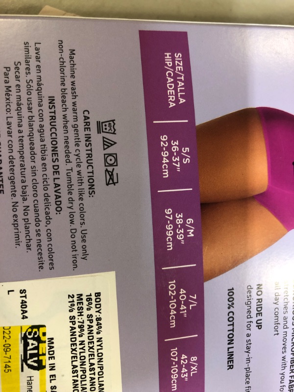 Photo 3 of 1 PAIR MISSING....Hanes Premium Women's 4pk Tummy Control Briefs Underwear - Colors May Vary SIZE LARGE (7)