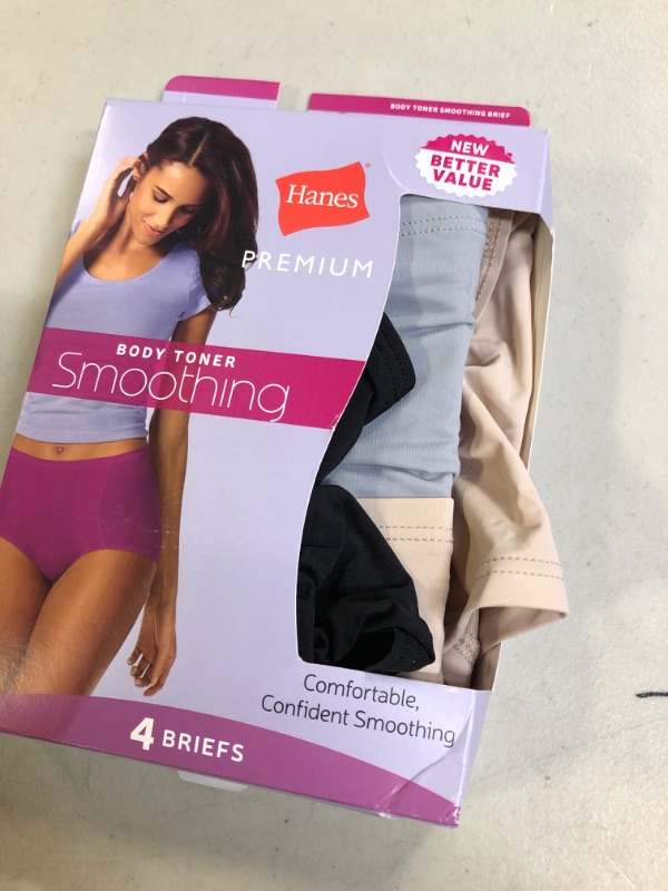 Photo 2 of 1 PAIR MISSING....Hanes Premium Women's 4pk Tummy Control Briefs Underwear - Colors May Vary SIZE LARGE (7)