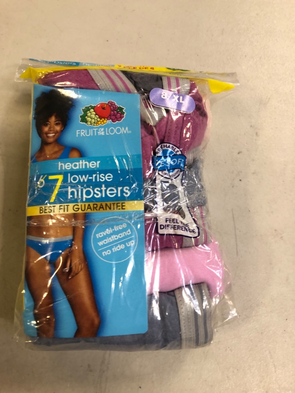 Photo 2 of Fruit of the Loom Women's Hipsters 6-Pack (Colors May Vary)  SIZE 8 / XL 