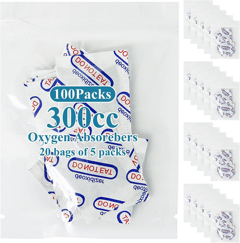 Photo 1 of 100 Count Individually Wrapped Oxygen Absorbers 300cc for Food Storage & Mylar Bags & Manson Jars,O2 Absorbers Food Grade for Species Coffee Beans Candy Homemade Jerky (100)
FACTORY SEALED