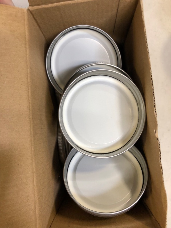 Photo 3 of 48 Pieces Canning Jar Lids and Bands for Regular Mouth Mason Jars Split-Type Lids with Silicone Seals Rings Leak-Proof Secure Mason Canning Jar Cap Compatible with Mason Jar (Silver)
FACTORY SEALED