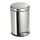 Photo 1 of simplehuman 1.2 Gallon Black Stainless Steel Round Step-On Trash Can
