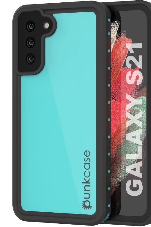 Photo 1 of GALAXY S21 WATERPROOF CASE PUNKCASE STUDSTAR TEAL THIN 6.6FT UNDERWATER IP68 SHOCK/SNOW PROOF
