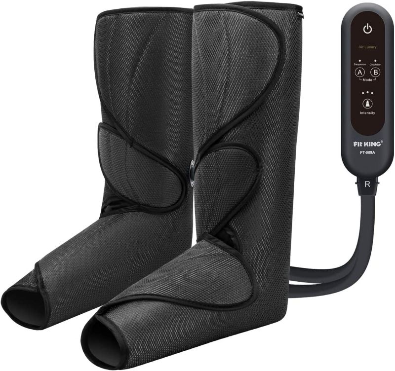 Photo 1 of FIT KING Leg Air Massager for Circulation and Relaxation Foot and Calf Massage with Handheld Controller 3 Intensities 2 Modes (with 2 Extensions)- FSA HSA Eligible
