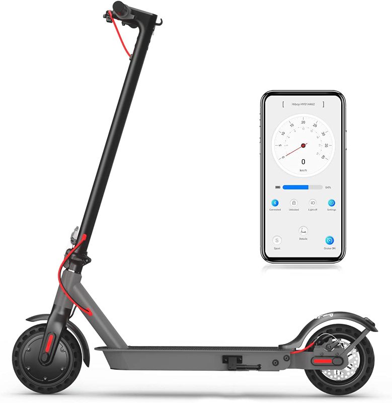 Photo 1 of Hiboy S2 Electric Scooter, 8.5" Solid Tires, Up to 17 Miles Long-Range & 19 MPH Portable Folding Commuting Scooter for Adults with Double Braking System (Optional Seat)
