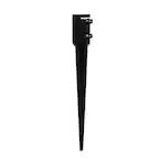Photo 1 of 4 in. x 4 in. Black Multi-Purpose Yard and Lawn Spike for In-Ground Post Support
