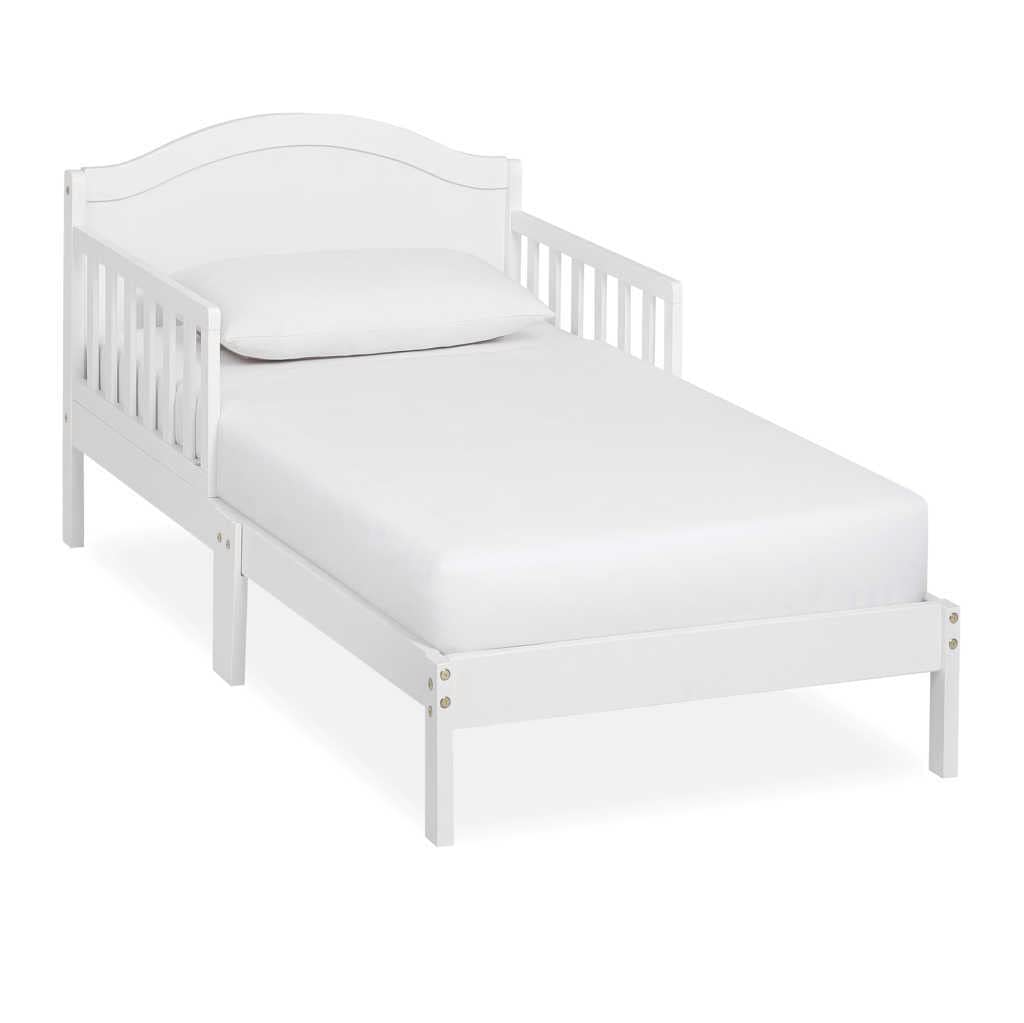 Photo 1 of Dream On Me Sydney Toddler Bed in White, Greenguard Gold Certified, JPMA Certified, Low To Floor Design, Non-Toxic Finish, Safety Rails, Made Of Pinewood ---MISSING HARDWARE---