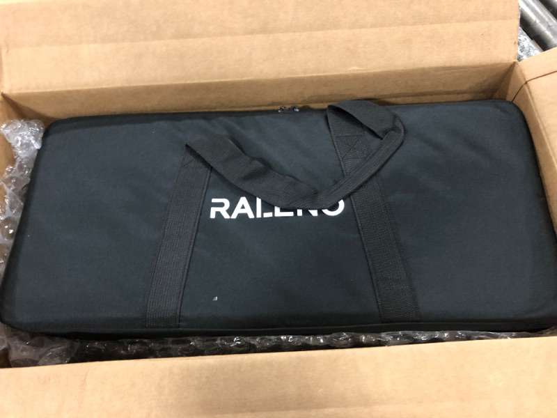 Photo 2 of RALENO 2 Packs LED Video Light and 75inches Stand Lighting Kit Include: 3200K-5600K CRI95+ Built-in Battery with 1 Handbag 2 Light Stands for Gaming,Streaming,Youtube,Web Conference,Studio Photography 192LEDS