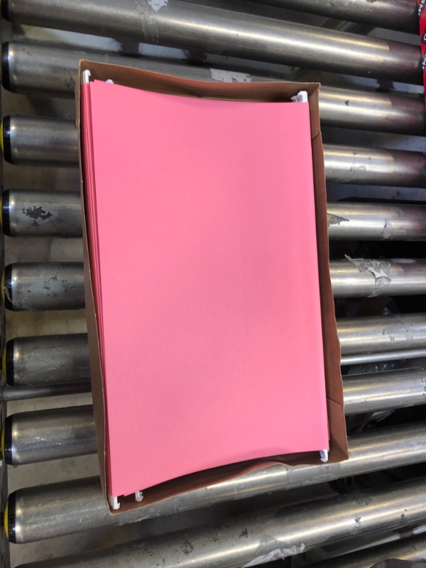 Photo 2 of Smead Hanging File Folder with Interior Pocket, Legal size, Dark Pink, 25 per Box (64479)