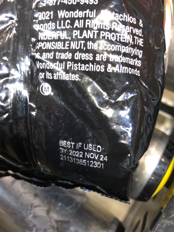 Photo 3 of Wonderful Pistachios, Roasted & Salted - 16 oz bag - exp date nov-24-2022