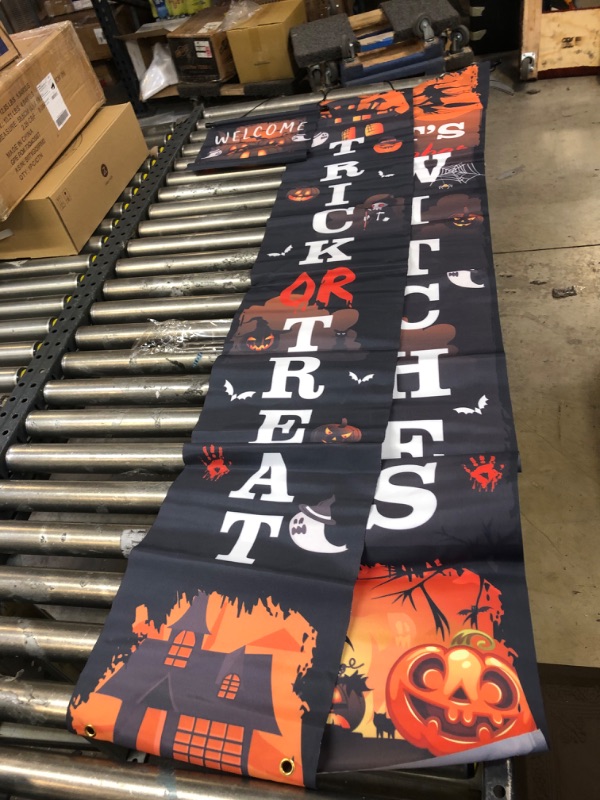 Photo 1 of 6ft halloween banners and a 12 inch.