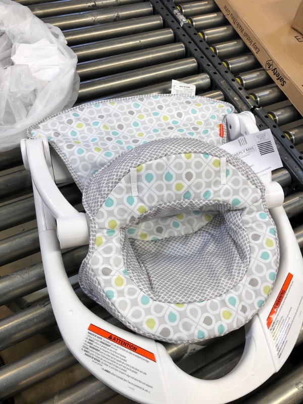 Photo 2 of Fisher-Price Portable Baby Seat with Toys, Baby Chair for Sitting Up, Sit-Me-Up Floor Seat, Honeydew Drop--------slightly used--------missing some items and hardware 
