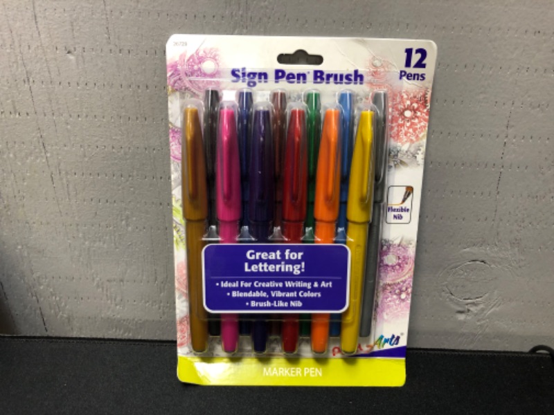 Photo 2 of Pentel Arts, Sign Brush Marker Pens 12ct - Multicolor