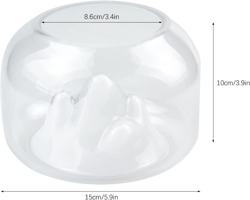 Photo 1 of factory sealed ---KVMORZE Unique Glass Fish Bowl, Snow Mountain Fish Bowl Aquarium for Betta Fish/ Goldfish, Clear Glass Decoration for Garden/Outdoor/Indoor/Home, 5.9in
