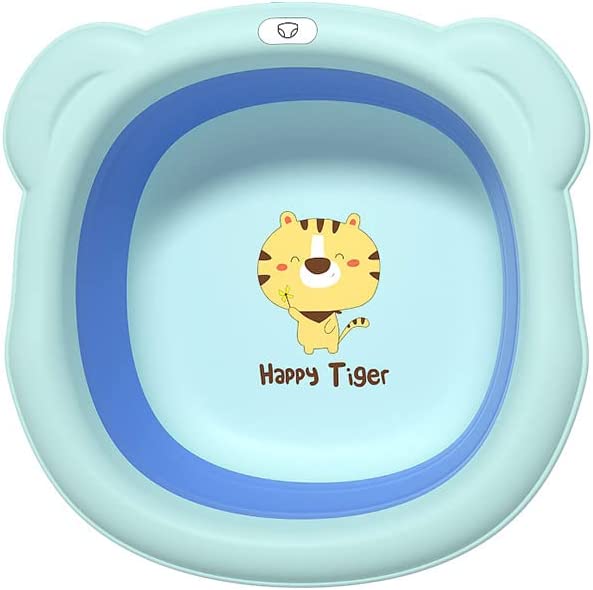 Photo 1 of  Collapsable Sink Foldable Wash Basin Wash Tub forKids/Toddler/Infant/Baby(Tiger Blue) ----dirty