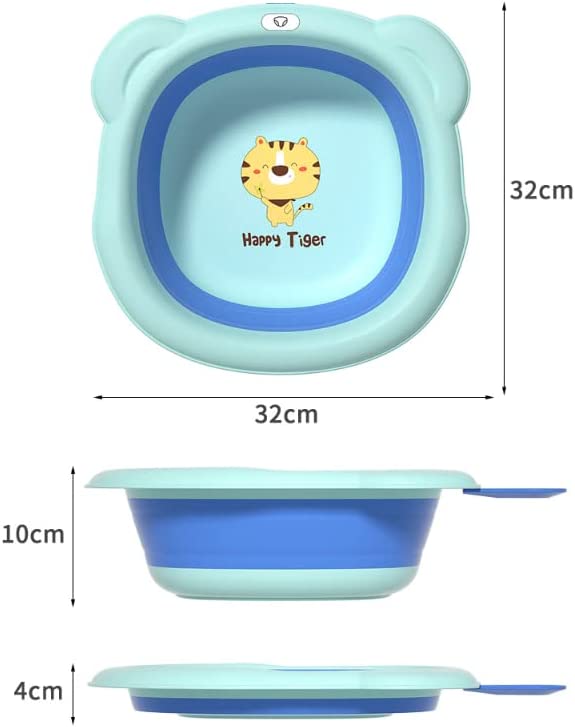 Photo 2 of  Collapsable Sink Foldable Wash Basin Wash Tub forKids/Toddler/Infant/Baby(Tiger Blue) ----dirty