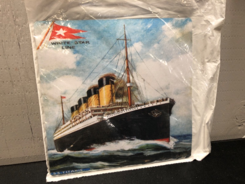 Photo 2 of 3drose Llc 8 X 8 X 0.25 Inches Vintage White Star Line S.s. Titanic Mouse Pad  