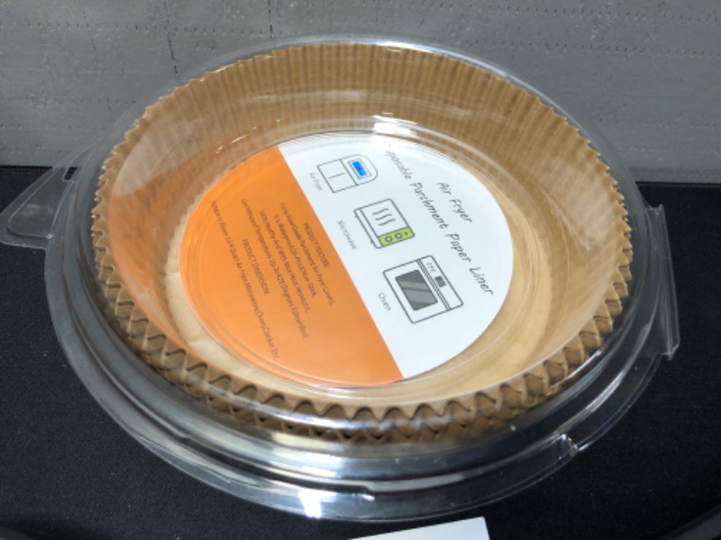 Photo 1 of Air Fryer Liners 110pcs, Air Fryer Disposable Paper Liner, 6.3inch Round Non-stick Air Fryer Parchment Paper Liners, Oil-proof, Water-proof, Food Grade Baking Paper for Cooking Roasting Microwave Oven