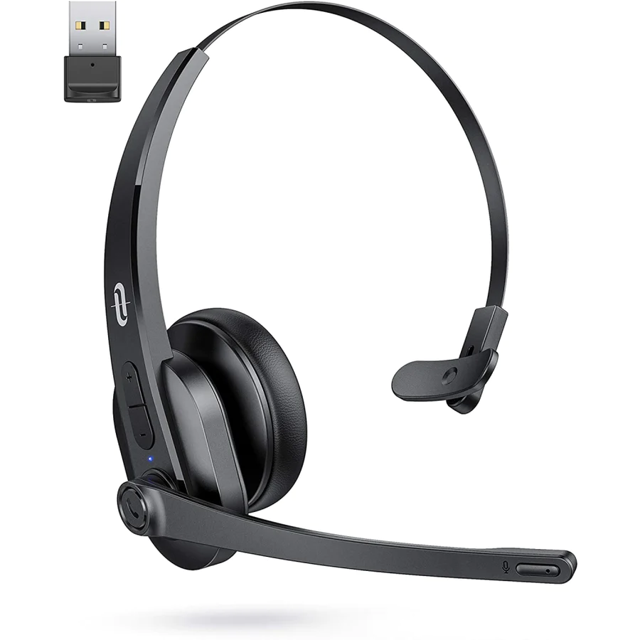 Photo 1 of Wireless Headset with Microphone, Mute Button, Noise Cancelling Mic ( With USB Adapter )
