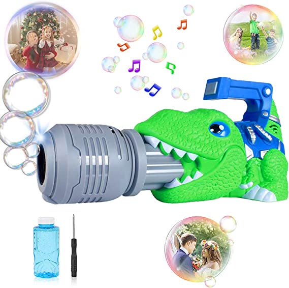 Photo 1 of Electric Bubble Gun Bubble Machine, Automatic Bubble Maker , Light and Bubble Solution, Bubble Blower Toys for Summer Outdoor Birthday Wedding Party for Boys Girls Gift
