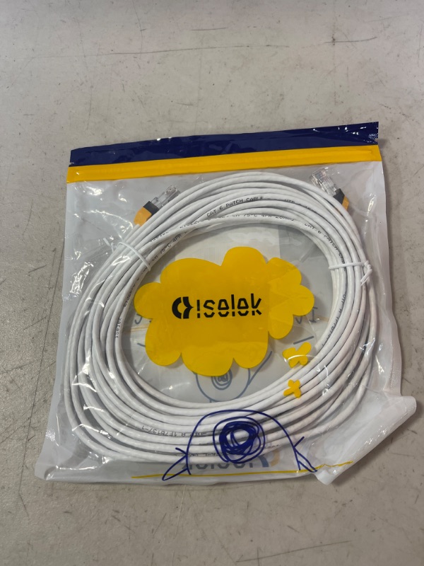 Photo 2 of iSelek Cat.6 UTP Network Ethernet Cable, Slim Type Unshielded LAN Patch Cord, Stranded Bare Copper Internet Cable (30 Feet (1 Pc/Bag), Transparent Black-Orange)
