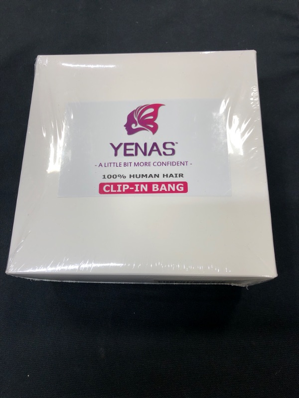 Photo 3 of YENAS Human Hair Clip In Bangs for Women Natural Virgin Remy Hair Soft Human Hai Bouncy Hair Color Natural Color 1-613 Full Color Matched Free Styles White clip in bang human hair (9 Inch, 613P)- FACTORY SEALED 

