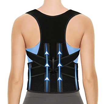 Photo 1 of Back Posture Corrector for Women Men - Back Lumbar Adjustable Support Shoulder Posture Support for Improve Posture Provide and Back Pain Relief - for Lower and Upper Back Pain XL(37"-42")