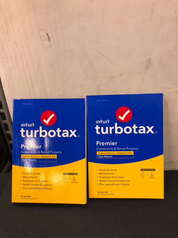 Photo 2 of ( PACK OF 2)  TurboTax Premier 2020 Desktop Tax Software, Federal and State Returns + Federal E-file [Amazon Exclusive] [PC/Mac Disc]

