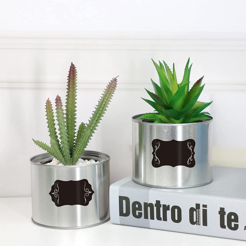 Photo 1 of Artificial Succulents in Pots - DIY Office Decor for Women Desk - Silver Bookshelf Decor Plants Potted, Decor Desk Greenery for Girls Women College Dorm