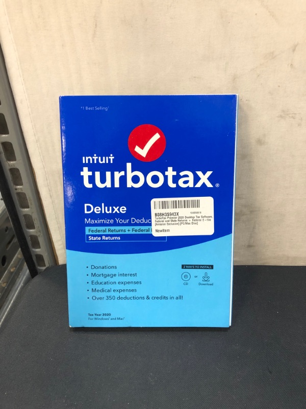 Photo 2 of [Old Version] TurboTax Premier 2020 Desktop Tax Software, Federal and State Returns + Federal E-file [Amazon Exclusive] [PC/Mac Disc]  -- SEE CLERK NOTES
