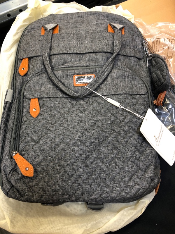 Photo 1 of Diaper Bag Backpack, BabbleRoo Baby Nappy Changing Bags Multifunction Waterproof Travel Back Pack with Changing Pad & Stroller Straps & Pacifier Case, Unisex and Stylish