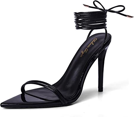 Photo 1 of DELONIX REGIA Platform Heels for Women Sexy Strappy Chunky Block Heels Lace up Open Toe High Heeled Sandals Evening Dress Party Wedding Shoes
, SIZE 8