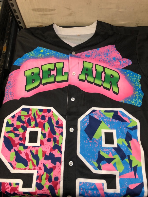 Photo 2 of CUTHBERT 90s Clothing for Men and Women,Belair Baseball Jersey Shirt for Party,Hip Hop Short Sleeves Buttom Down Shirt
, SIZE M