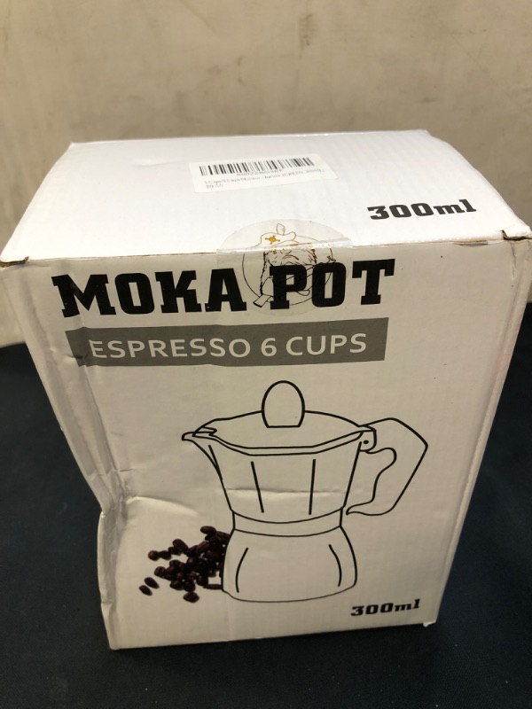 Photo 2 of 3 Cups/6 Cups Multicolors Classic Italian Stovetop Espresso Maker for Great Flavored Strong Espresso?Italian Style Aluminous Espresso Mocha Pot,Cuban and Greca coffee maker,150ML/300ML moka coffee pot ,Brewer Percolator with wooden handle (GREEN, 300ML)
