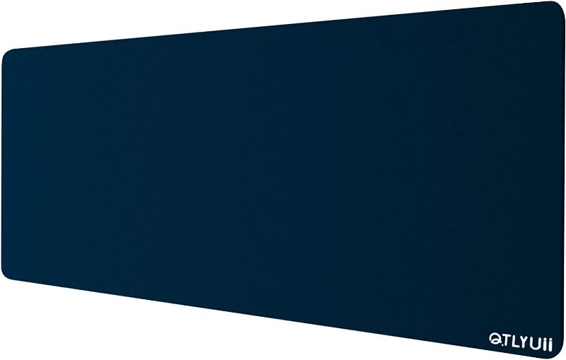 Photo 1 of Large Mouse Pad 31.5X11.8X0.15 Inch Computer Keyboard and Mouse Pad Non-Slip Mouse Pad Rubber Base and Seam Edge for Gamers Office e-Sports Professionals?Blue?
