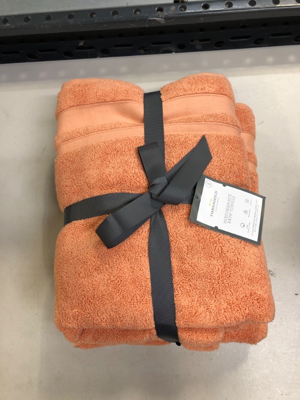 Photo 2 of 2pc Performance Bath Towel Set Coral - Threshold
