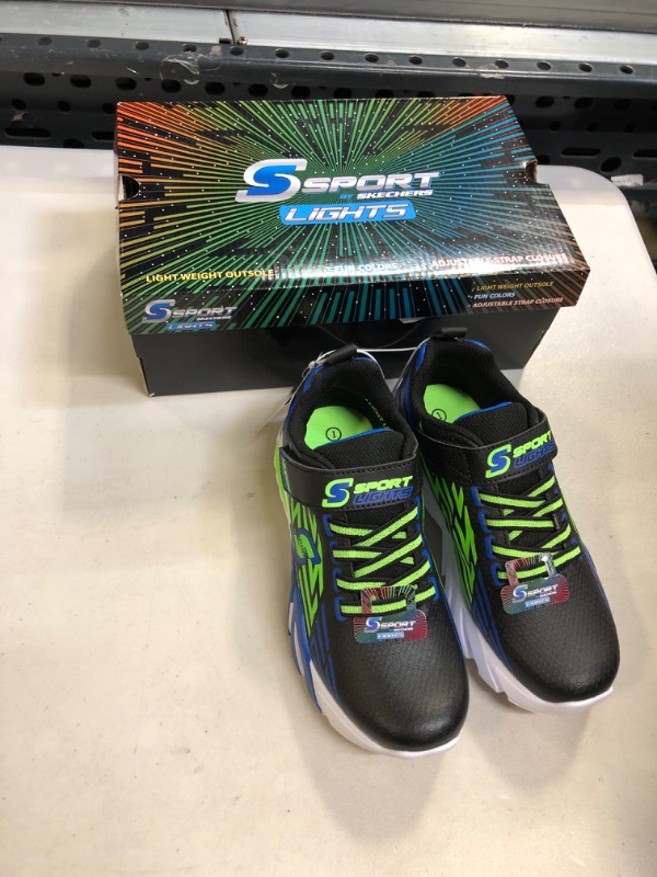 Photo 2 of Boys' S Sport by Skechers Otis Performance Sneakers - Black/Blue  SIZE 1
