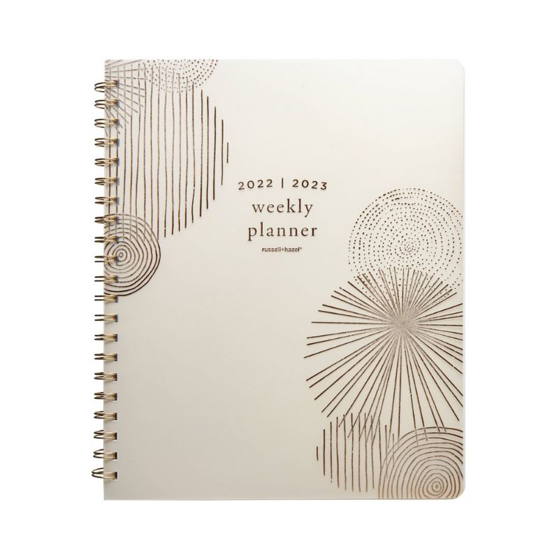 Photo 1 of 2022-23 Academic Planner 9.125"x11.25" Weekly Spiral Frosted Bone - Russell+hazel