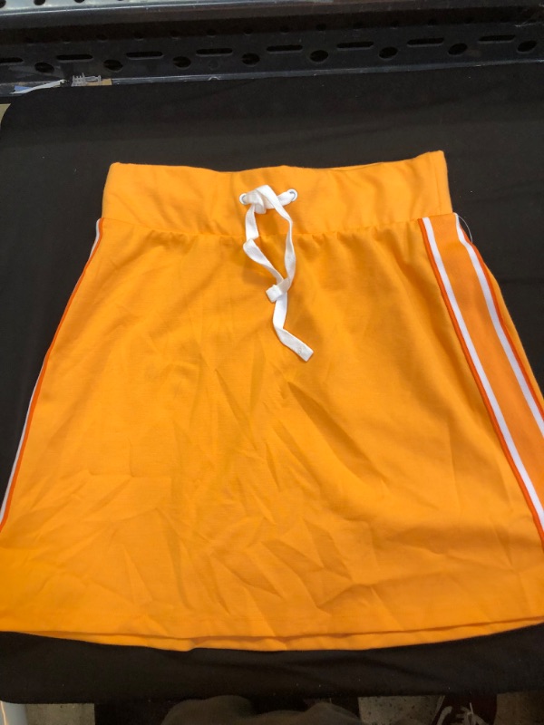 Photo 2 of  Women's Knit Tennis Mini A-Line Skirt - Wild Fable Orange Sporty Striped S