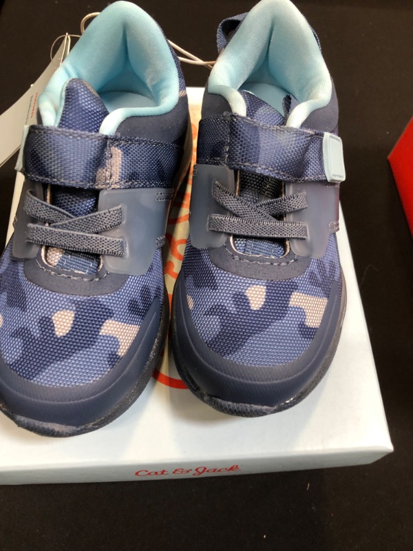 Photo 3 of  Toddler Reese Light-Up Sneakers - Cat & Jack Navy Camo Blue Green Size 8