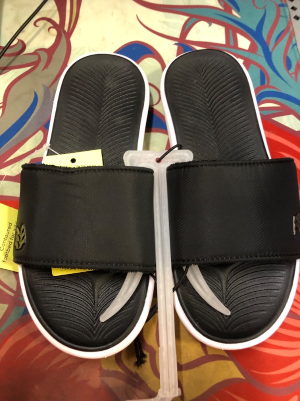 Photo 2 of  Kids' Cypress Slip-On Slide Sandals - All in Motion Black/White Size 2